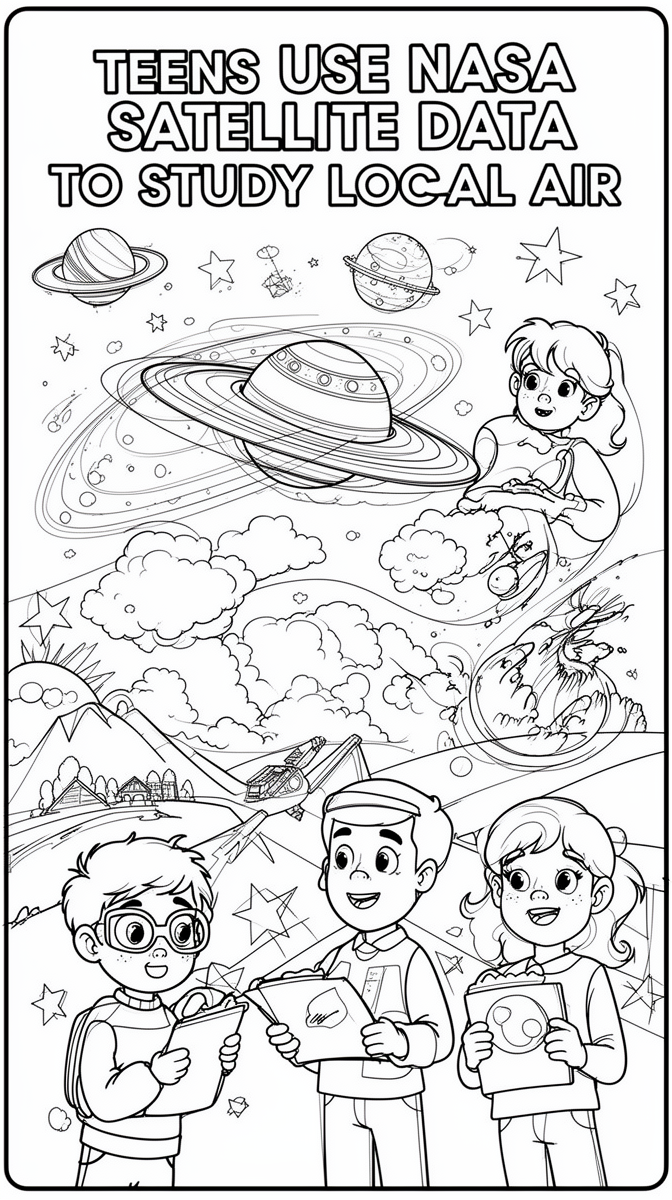 Teens Use NASA Satellite Data to Study Local Air Coloring Page