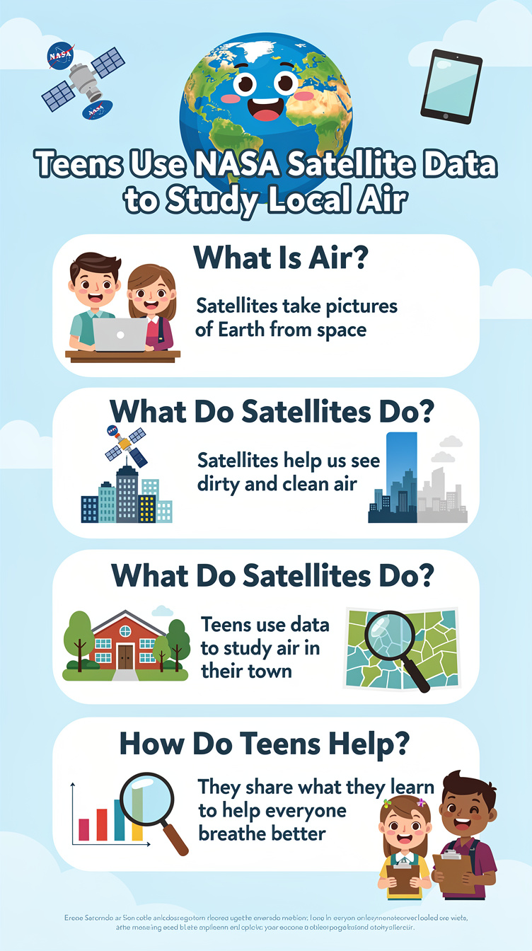 Teens Use NASA Satellite Data to Study Local Air Infographic
