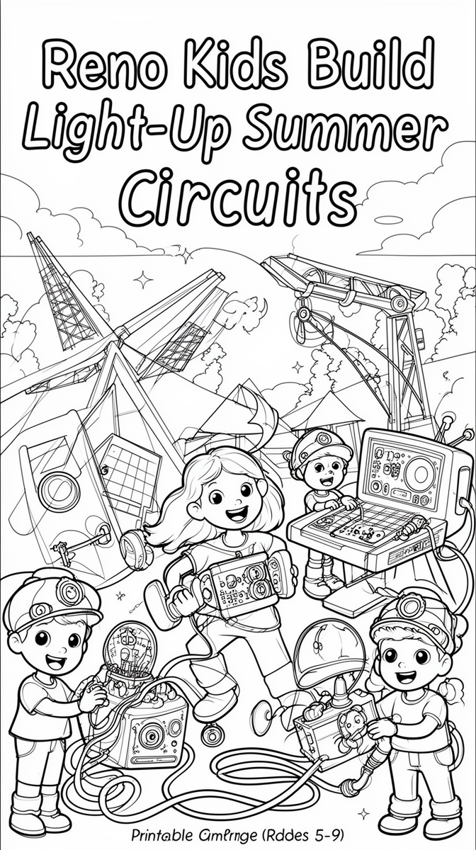 Reno Kids Build Light-Up Summer Circuits Coloring Page