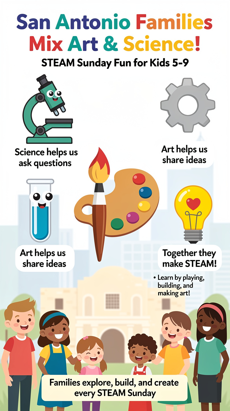 San Antonio Families Mix Art and Science at STEAM Sunday Infographic