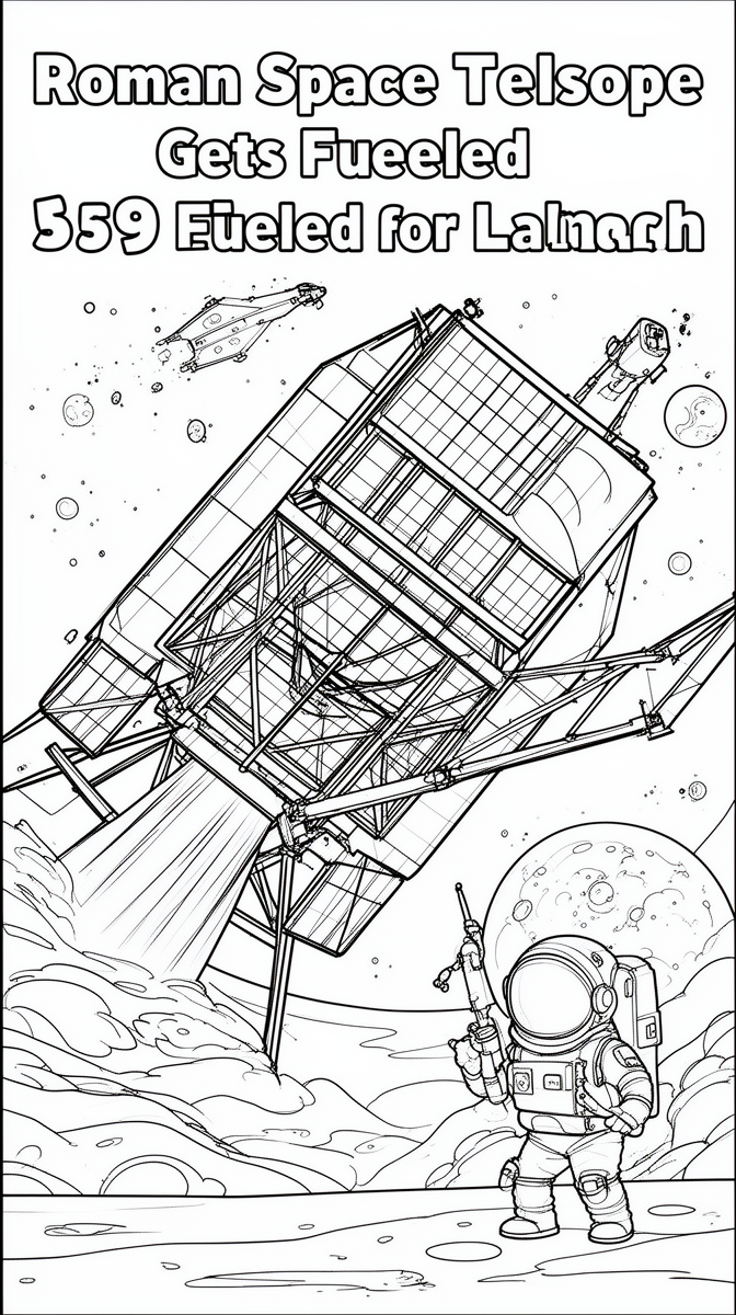 Roman Space Telescope Gets Fueled for Launch Coloring Page