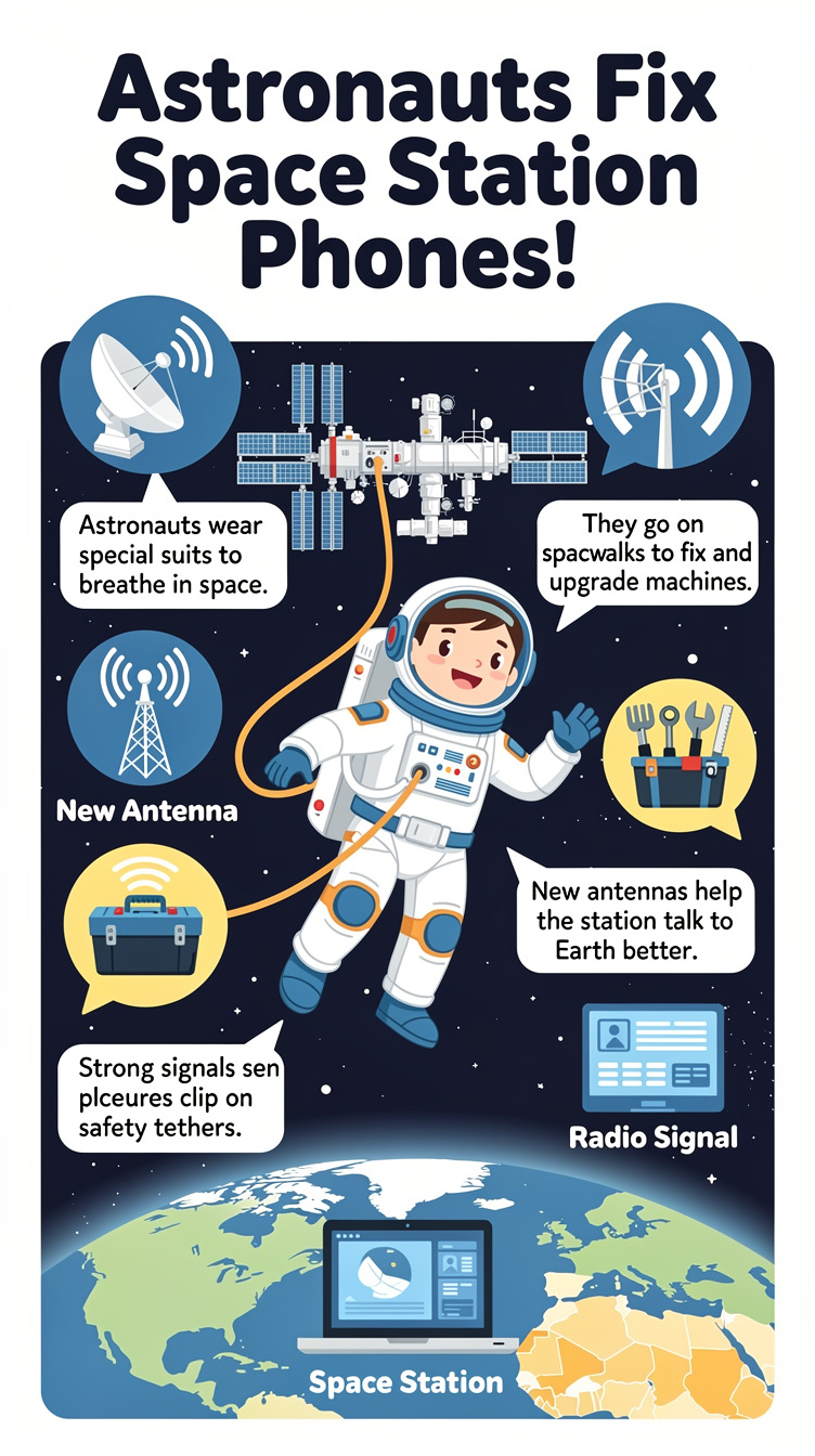 Astronauts Took a Spacewalk to Upgrade Station Communications Infographic