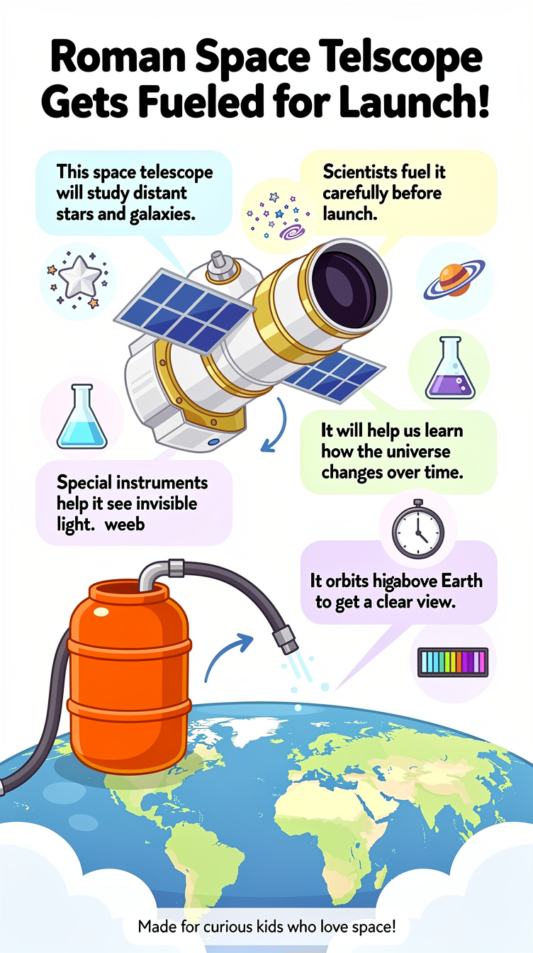 Roman Space Telescope Gets Fueled for Launch Infographic