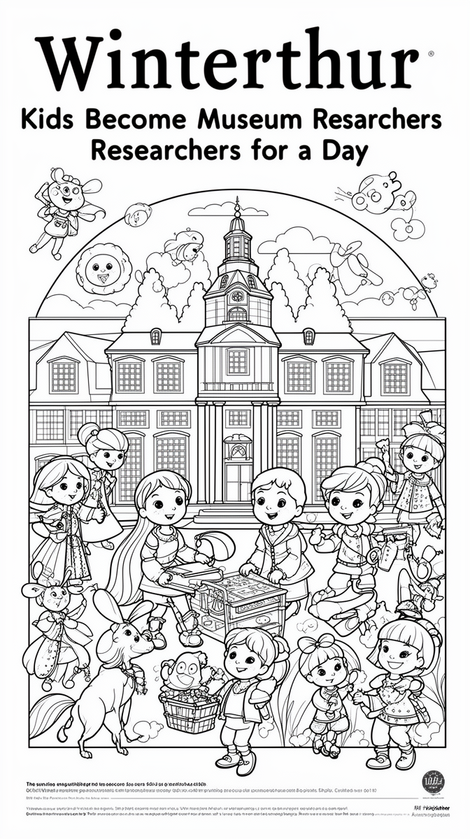 Winterthur Kids Become Museum Researchers for a Day Coloring Page