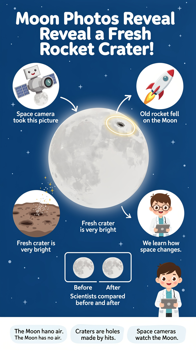 Moon Photos Reveal a Fresh Rocket Crater Infographic