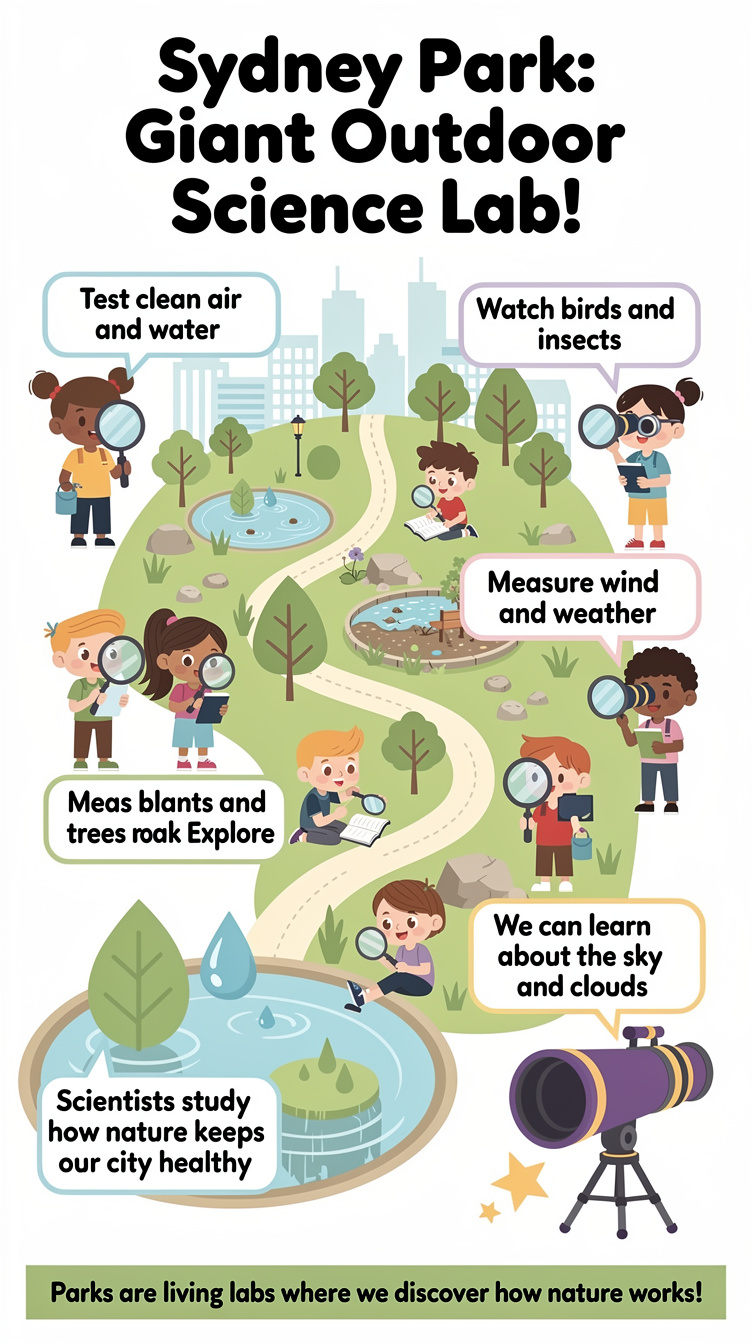 Sydney Park Becomes a Giant Outdoor Science Lab Infographic