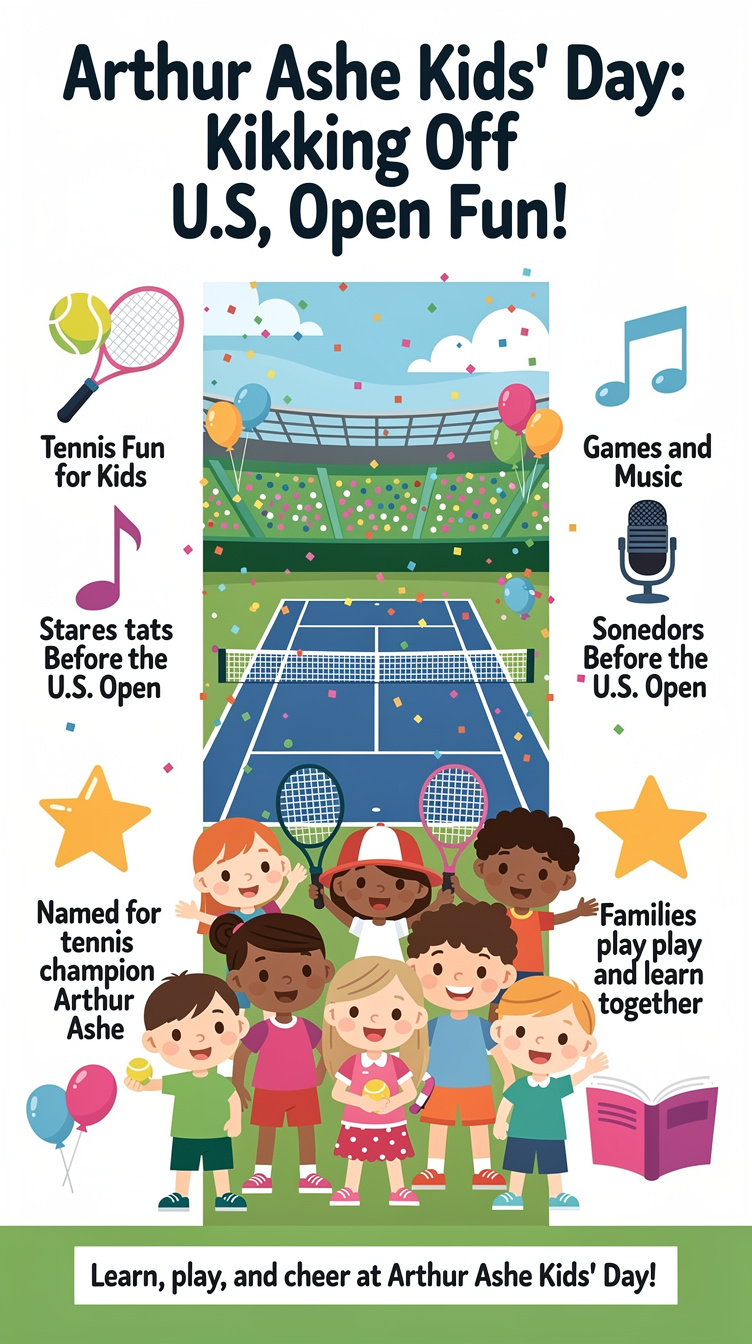 Arthur Ashe Kids’ Day Kicks Off U.S. Open Fun Infographic