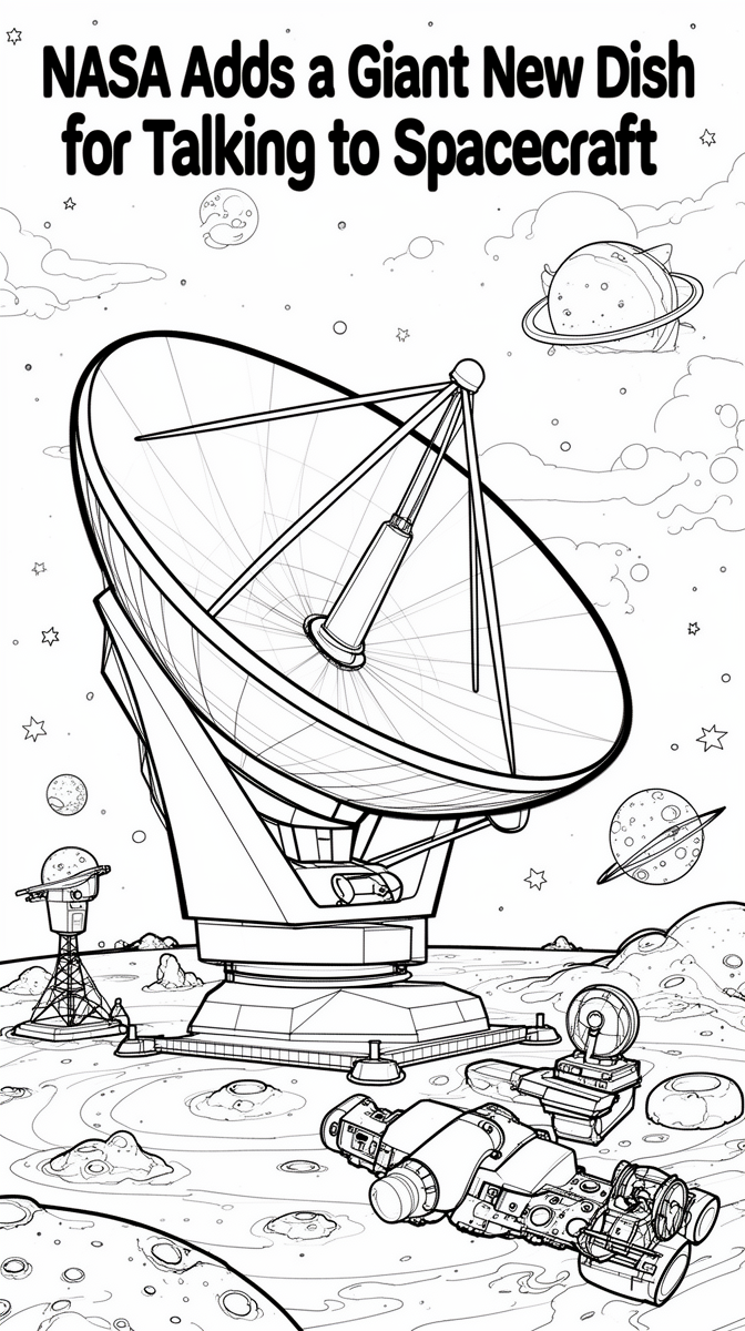 NASA Adds a Giant New Dish for Talking to Spacecraft Coloring Page