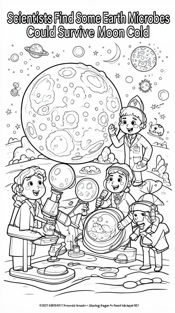 Scientists Find Some Earth Microbes Could Survive Moon Cold Coloring Page
