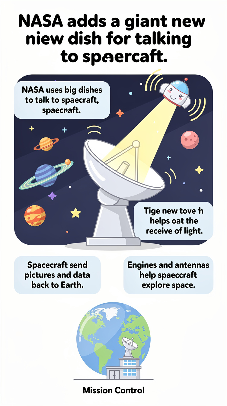 NASA Adds a Giant New Dish for Talking to Spacecraft Infographic