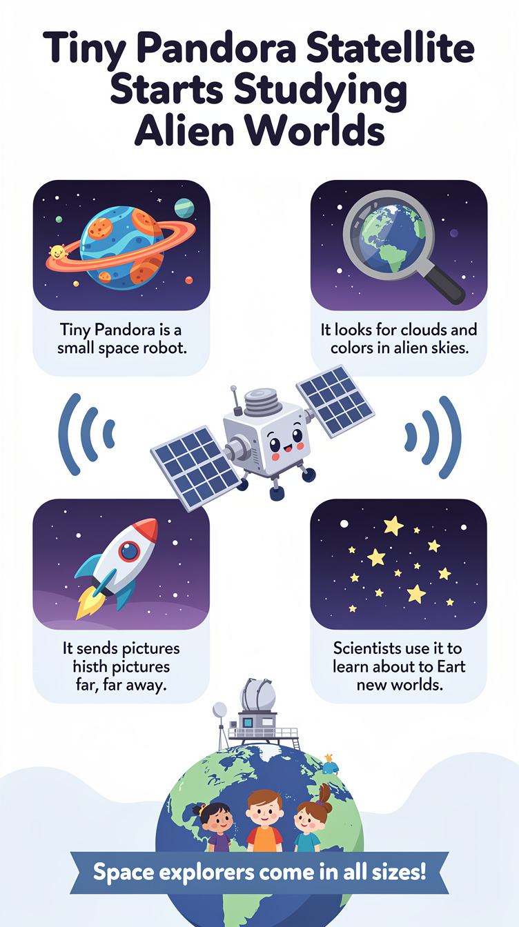 Tiny Pandora Satellite Starts Studying Alien Worlds Infographic