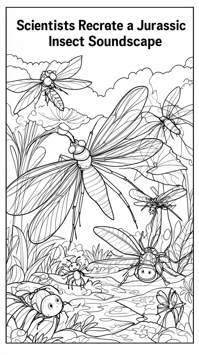 Scientists Recreate a Jurassic Insect Soundscape Coloring Page