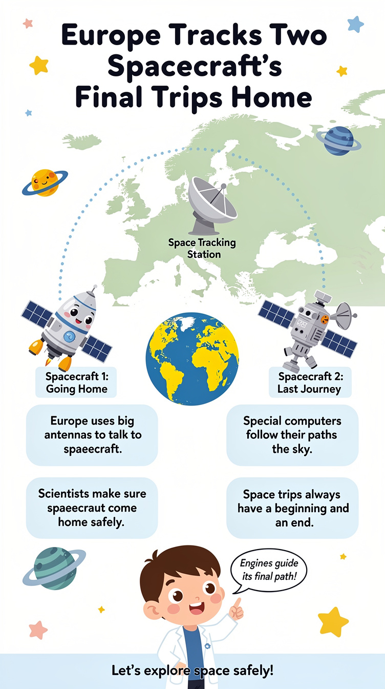 Europe Tracks Two Spacecraft’s Final Trips Home Infographic