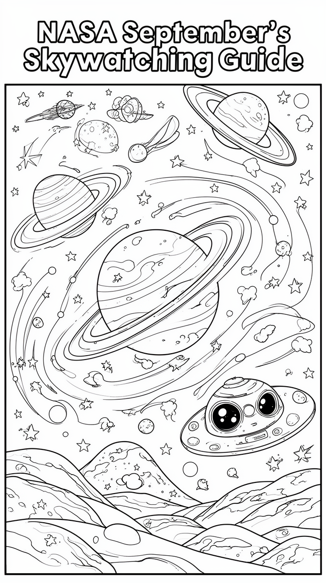 NASA Shares September’s Skywatching Guide Coloring Page