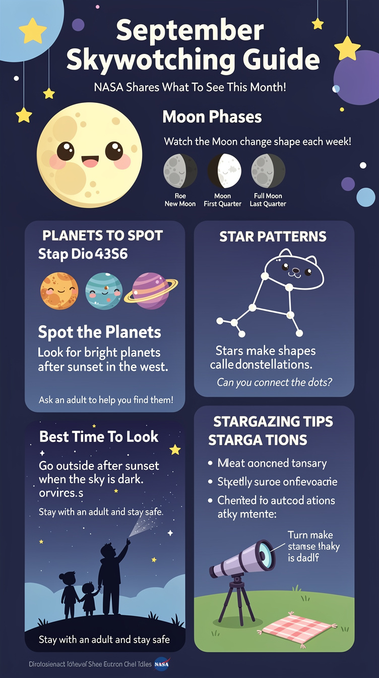 NASA Shares September’s Skywatching Guide Infographic