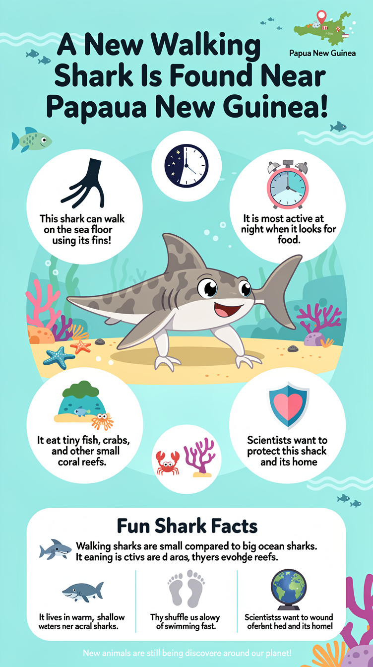 A New Walking Shark Is Found Near Papua New Guinea Infographic