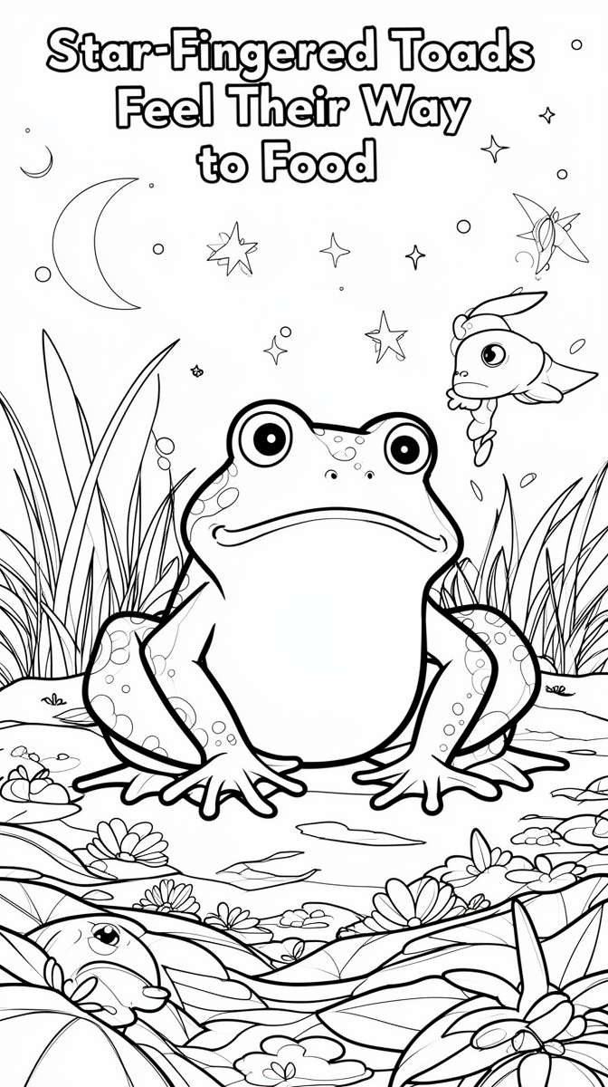 Star-Fingered Toads Feel Their Way to Food Coloring Page
