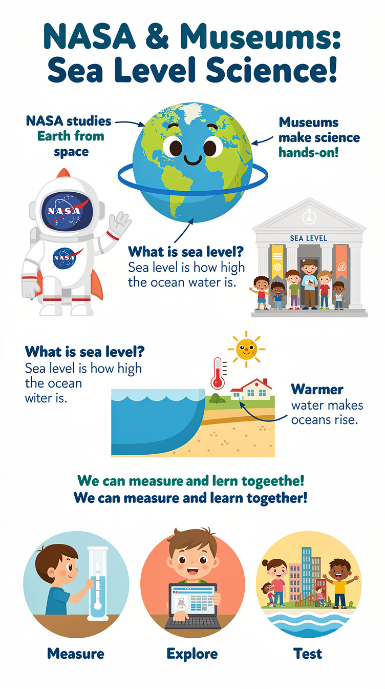 NASA and Museums Make Sea Level Science Hands-On Infographic