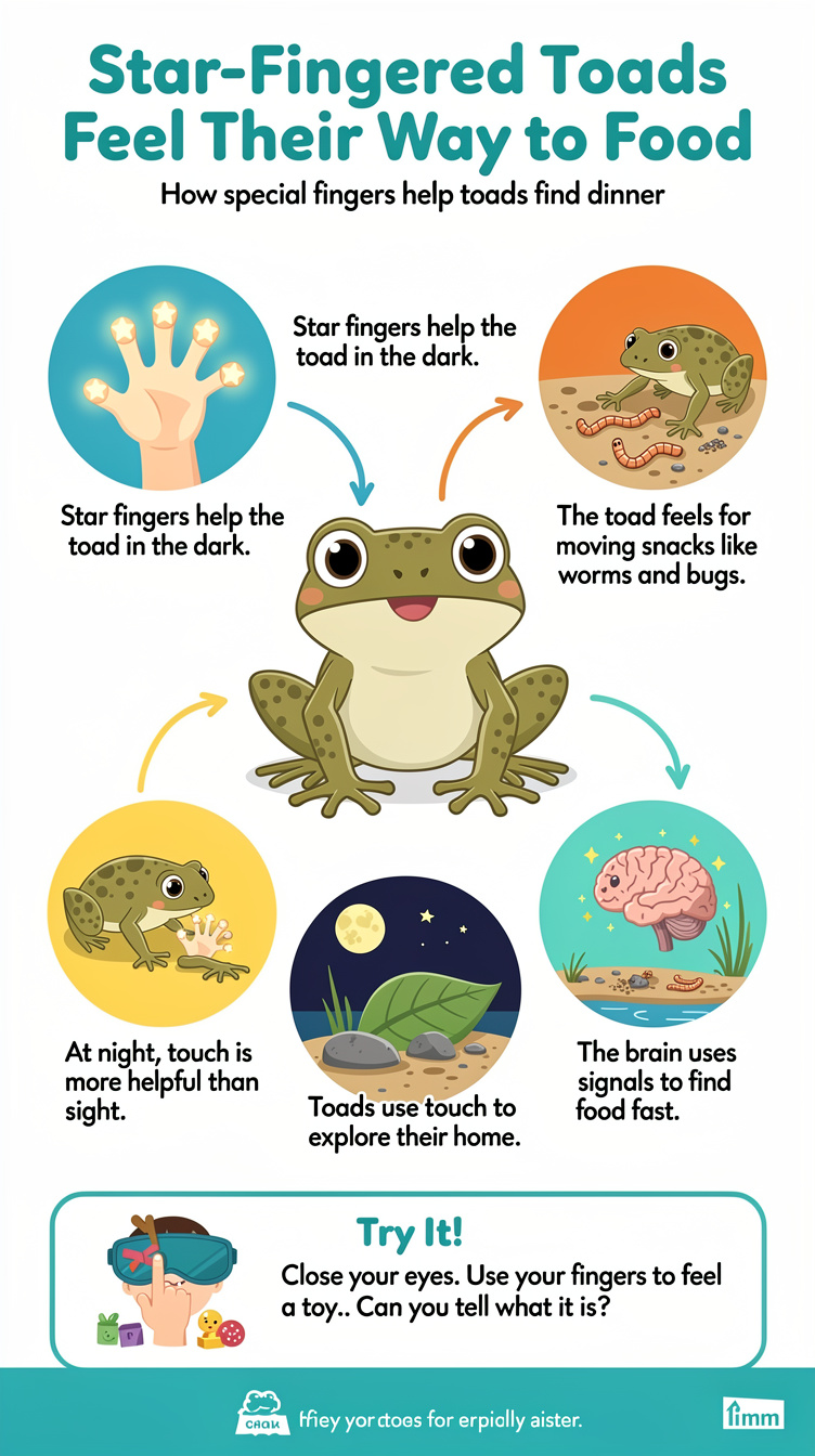 Star-Fingered Toads Feel Their Way to Food Infographic