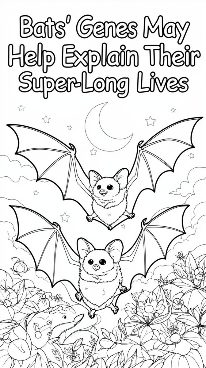 Bats’ Genes May Help Explain Their Super-Long Lives Coloring Page