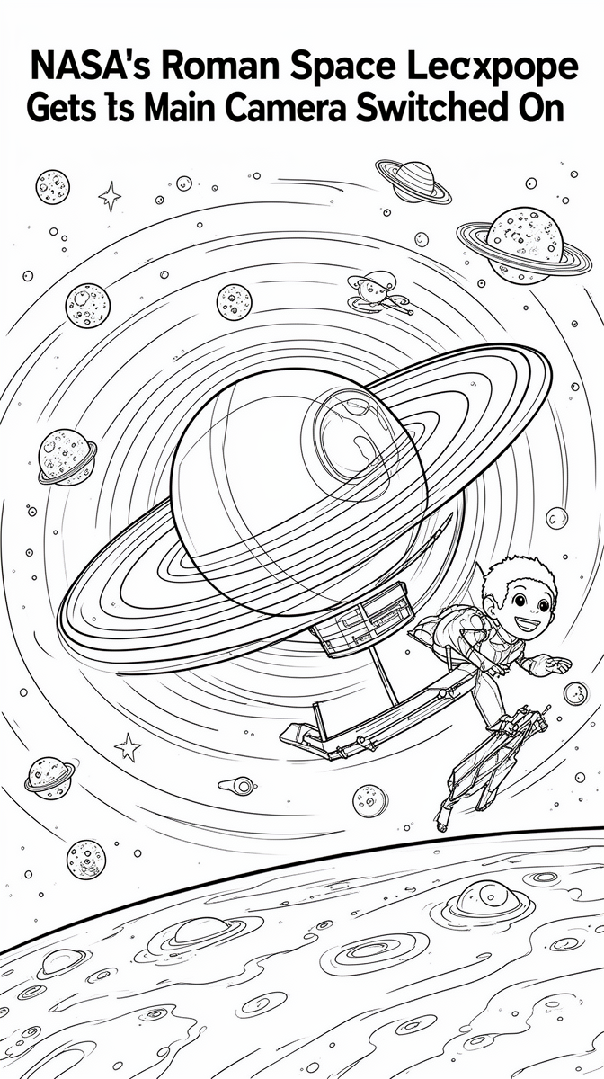 NASA’s Roman Space Telescope Gets Its Main Camera Switched On Coloring Page