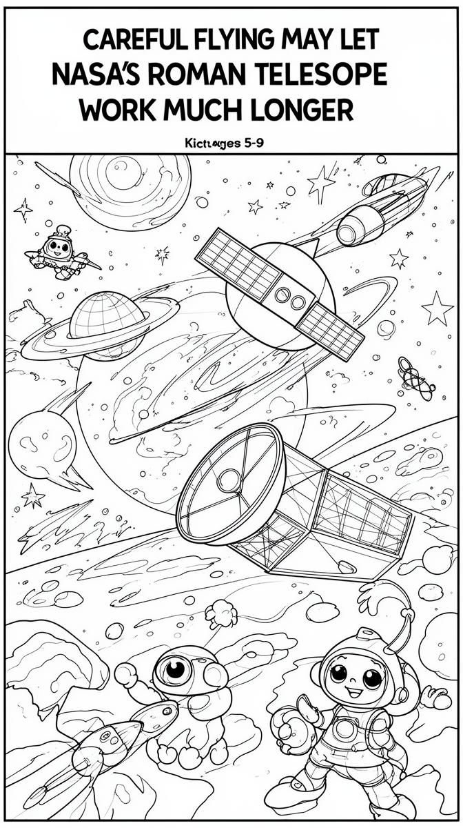 Careful Flying May Let NASA’s Roman Telescope Work Much Longer Coloring Page