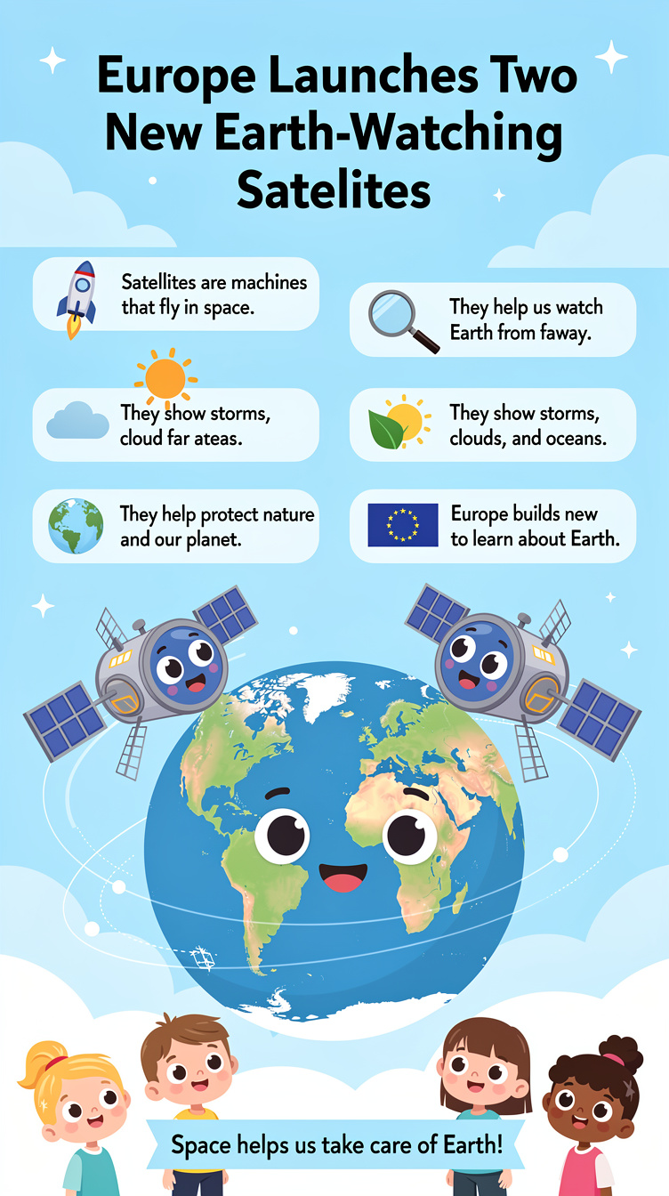 Europe Launches Two New Earth-Watching Satellites Infographic