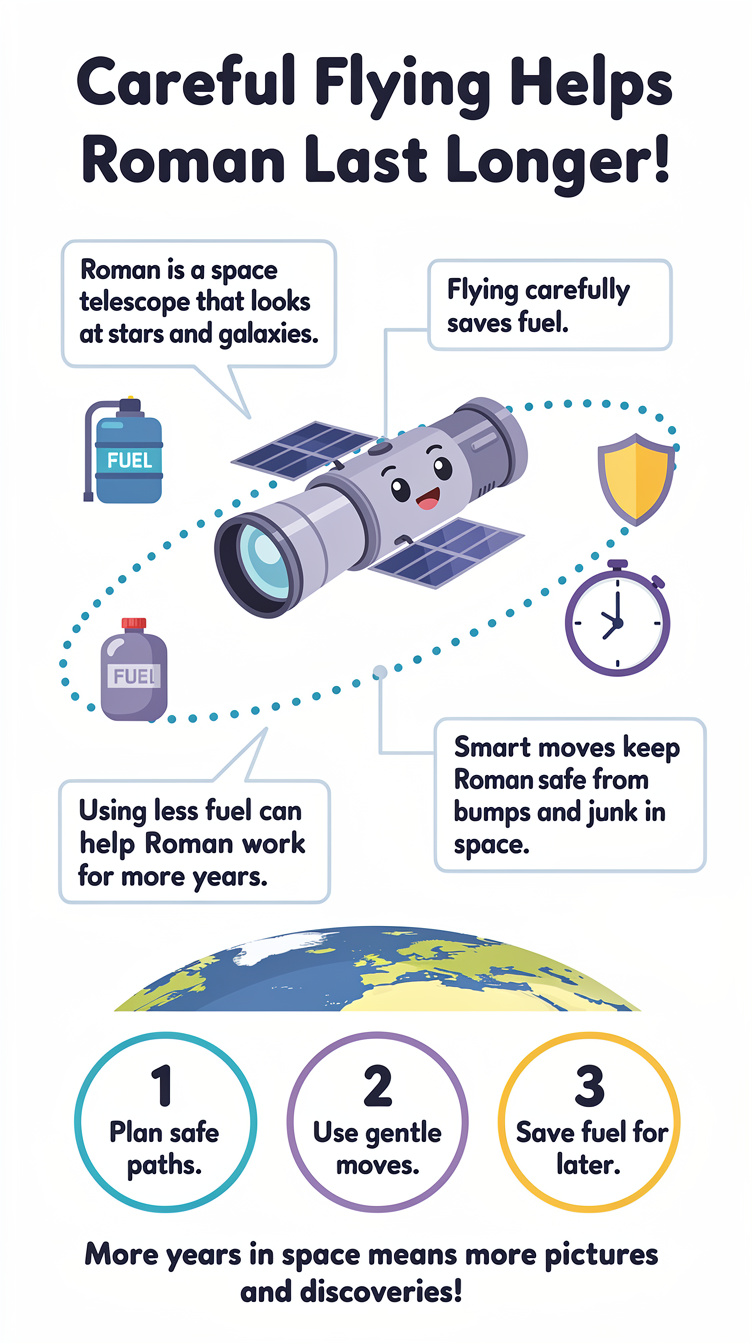 Careful Flying May Let NASA’s Roman Telescope Work Much Longer Infographic