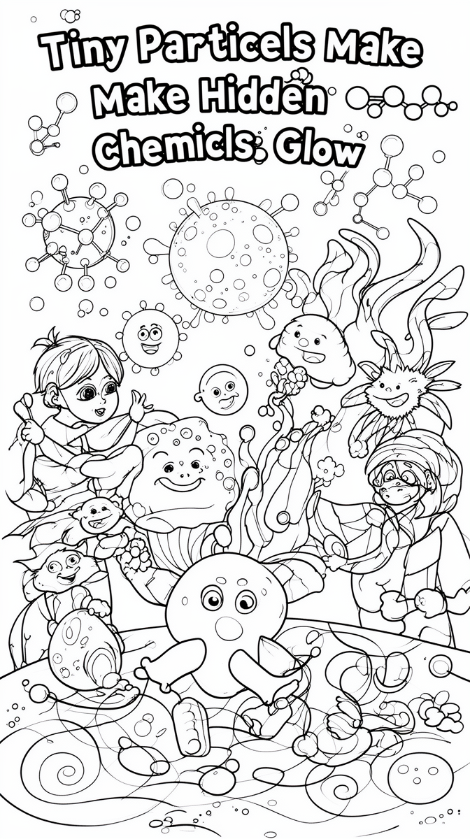 Tiny Particles Make Hidden Chemicals Glow Coloring Page