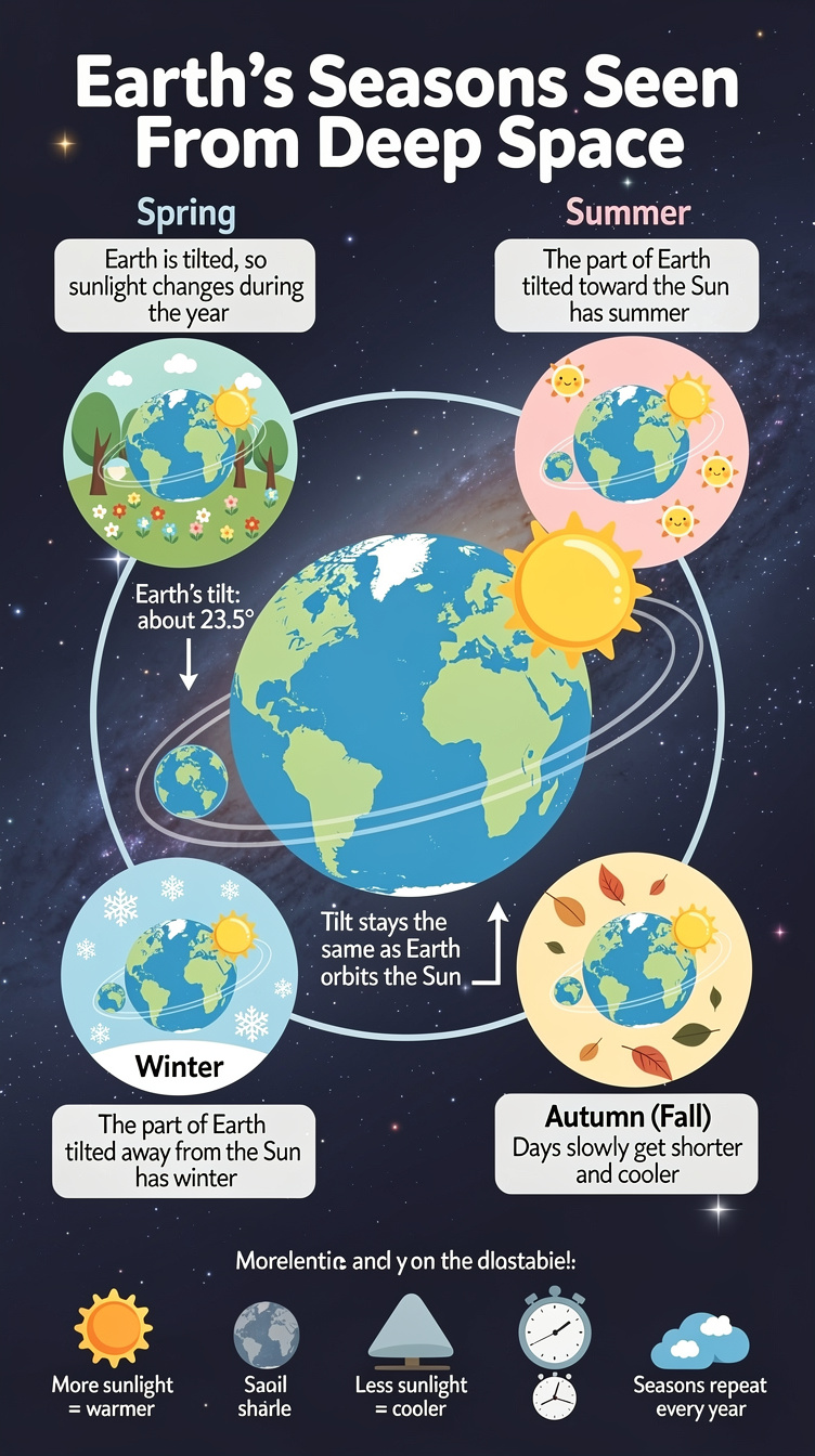 Earth’s Seasons Seen From Deep Space Infographic