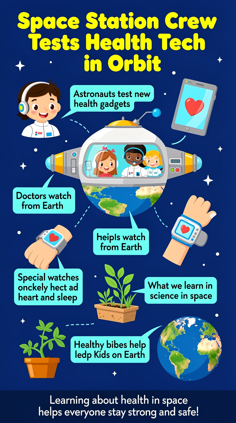 Space Station Crew Tests Health Tech in Orbit Infographic