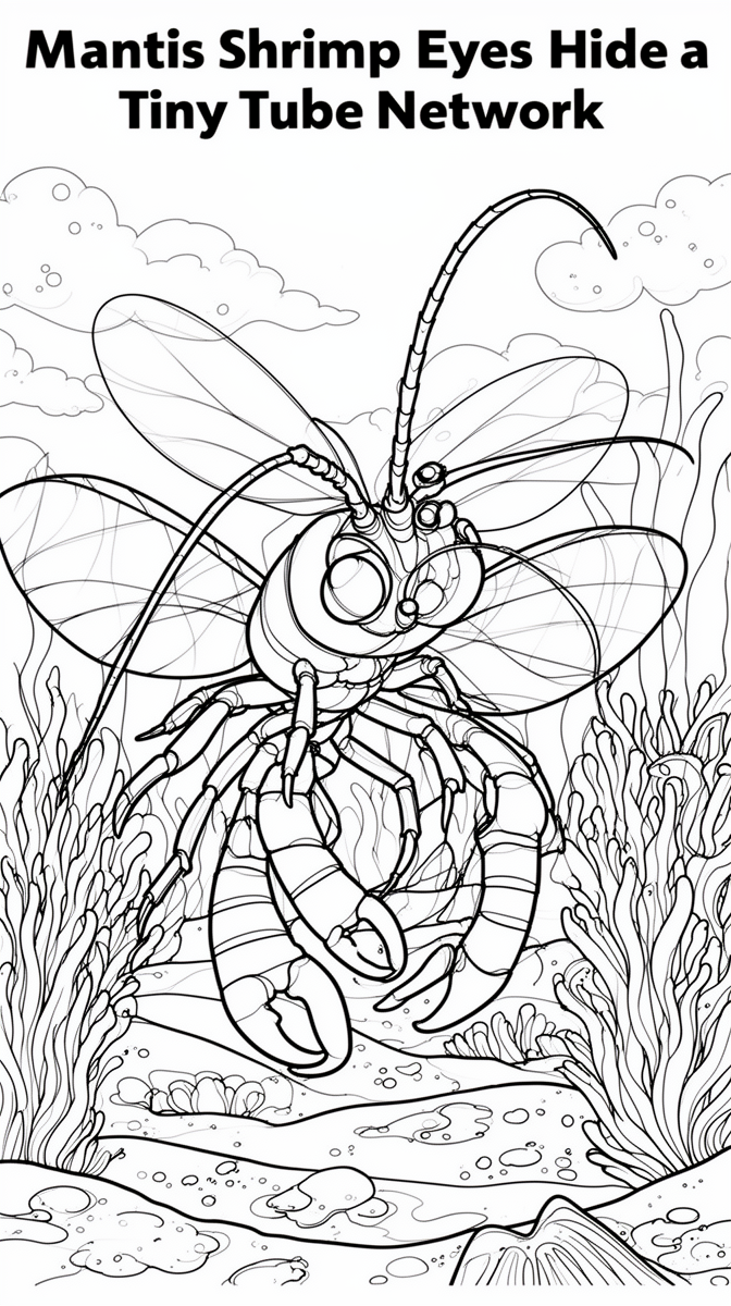 Mantis Shrimp Eyes Hide a New Tiny Tube Network Coloring Page