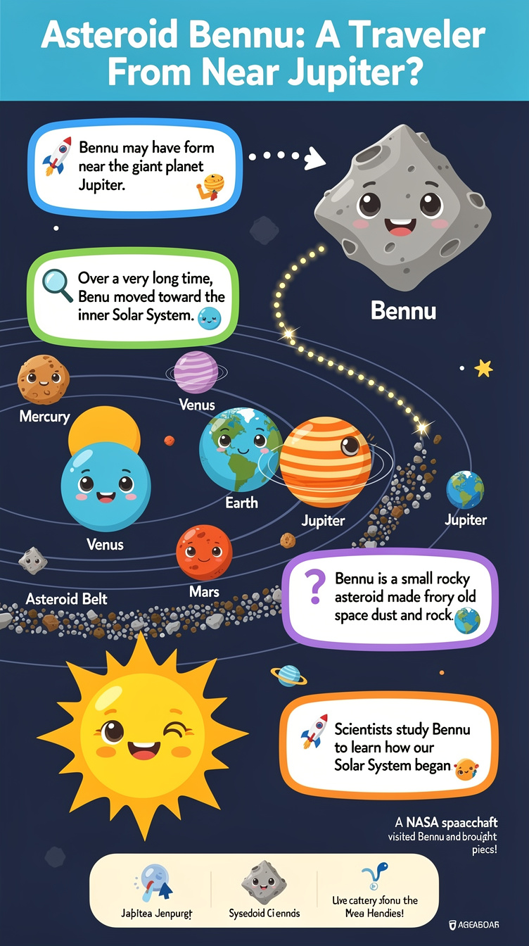 Asteroid Bennu May Have Begun Near Jupiter Infographic