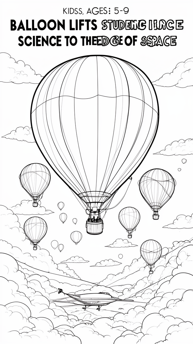 Balloon Lifts Student Science to the Edge of Space Coloring Page