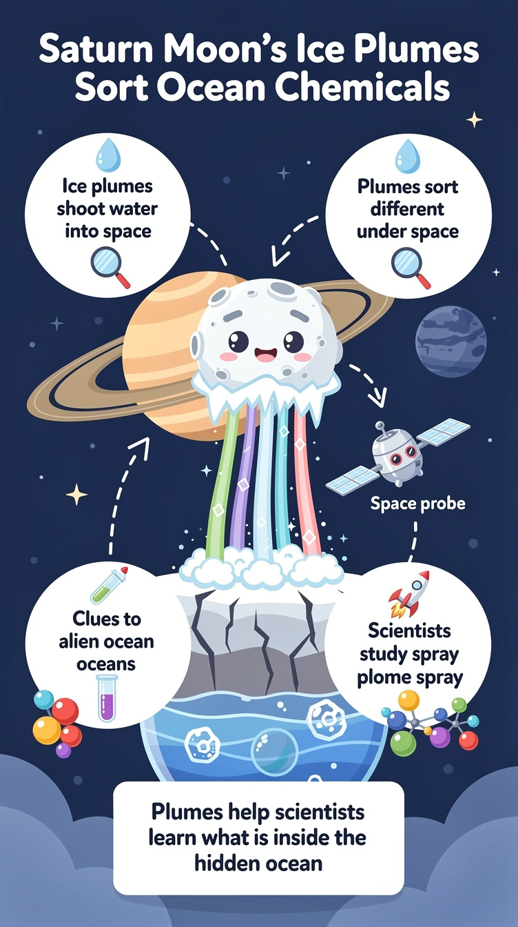 Saturn Moon’s Ice Plumes May Sort Ocean Chemicals Infographic