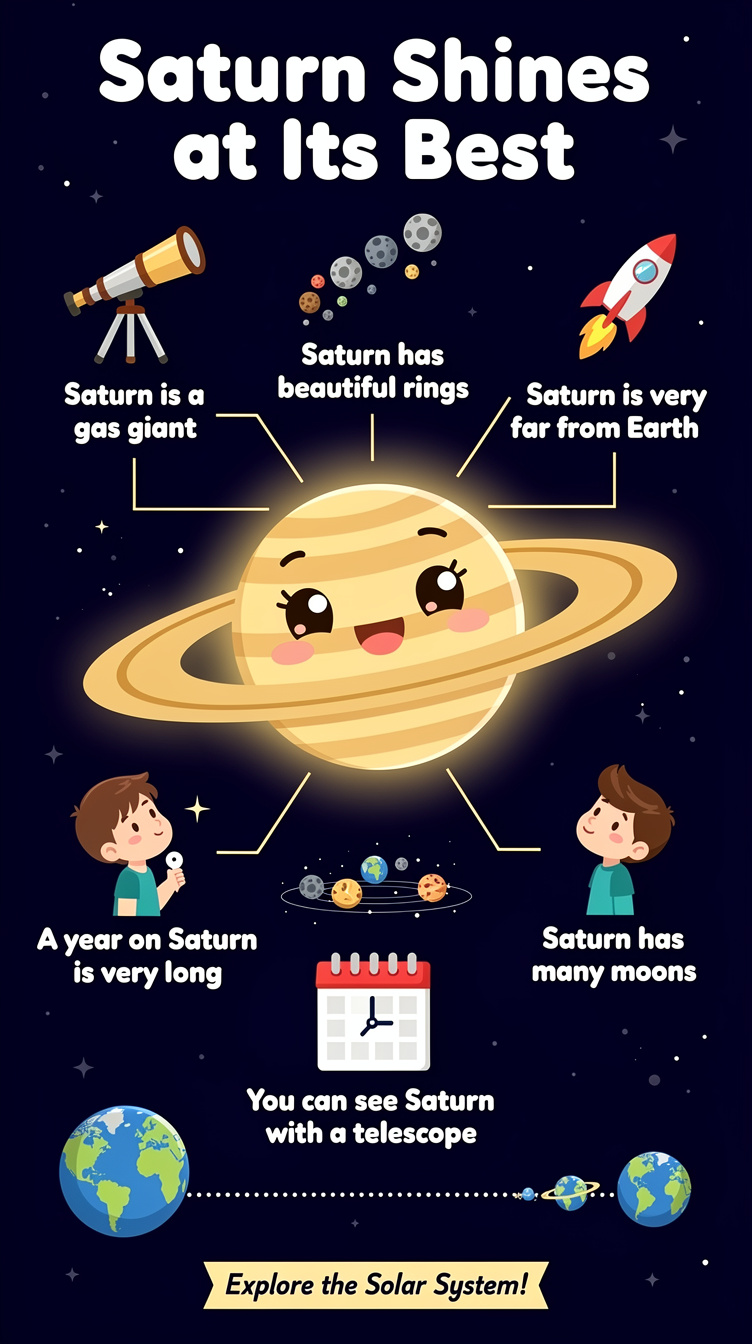 Saturn Shines at Its Best Infographic