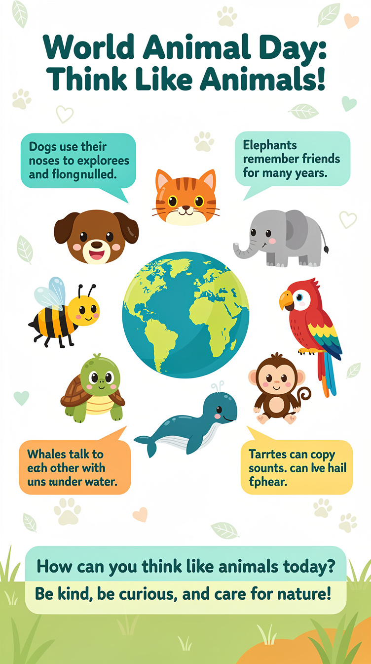 World Animal Day Invites People to Think Like Animals Infographic