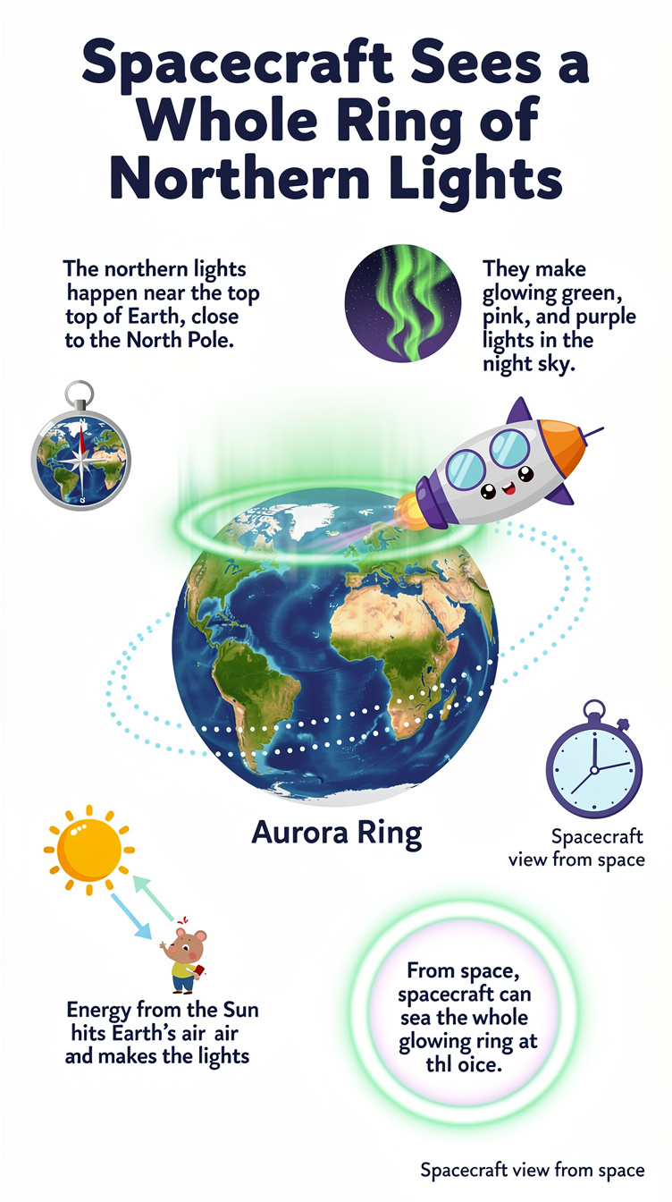 Spacecraft Sees a Whole Ring of Northern Lights Infographic