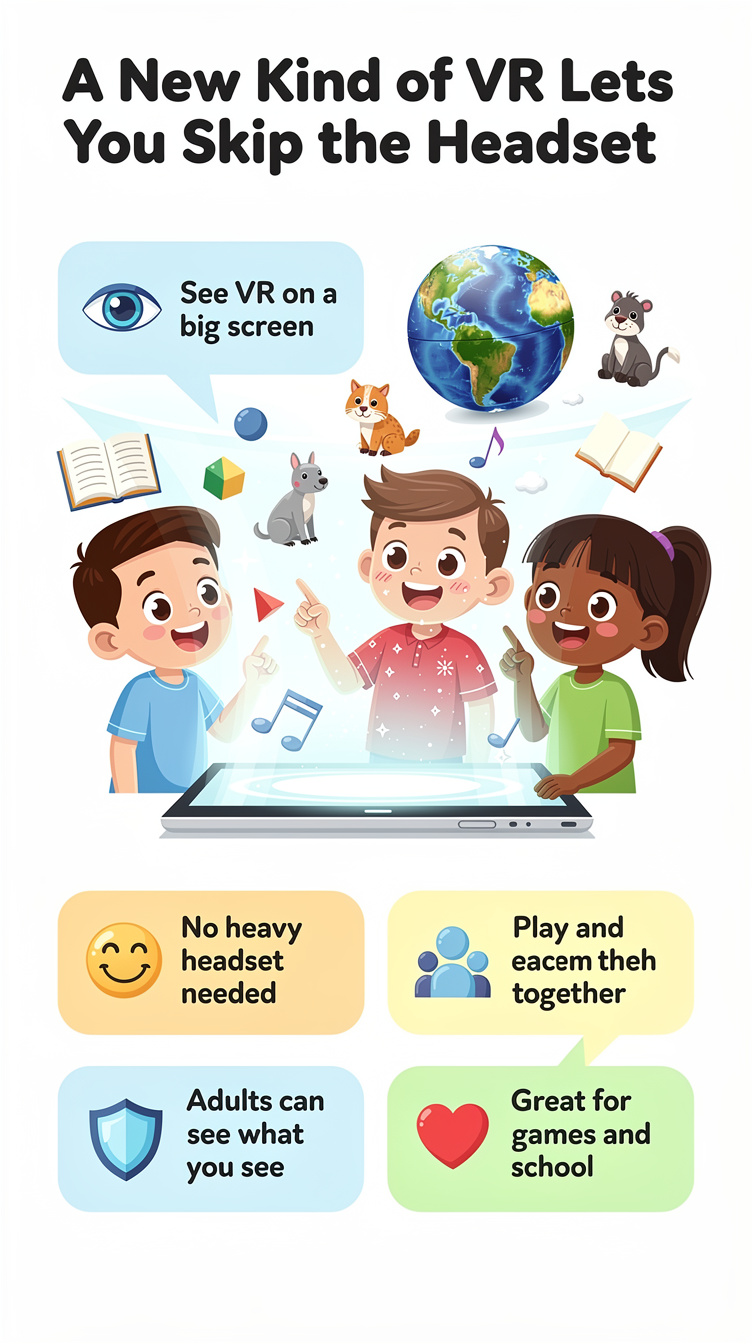 A New Kind of VR Lets You Skip the Headset Infographic
