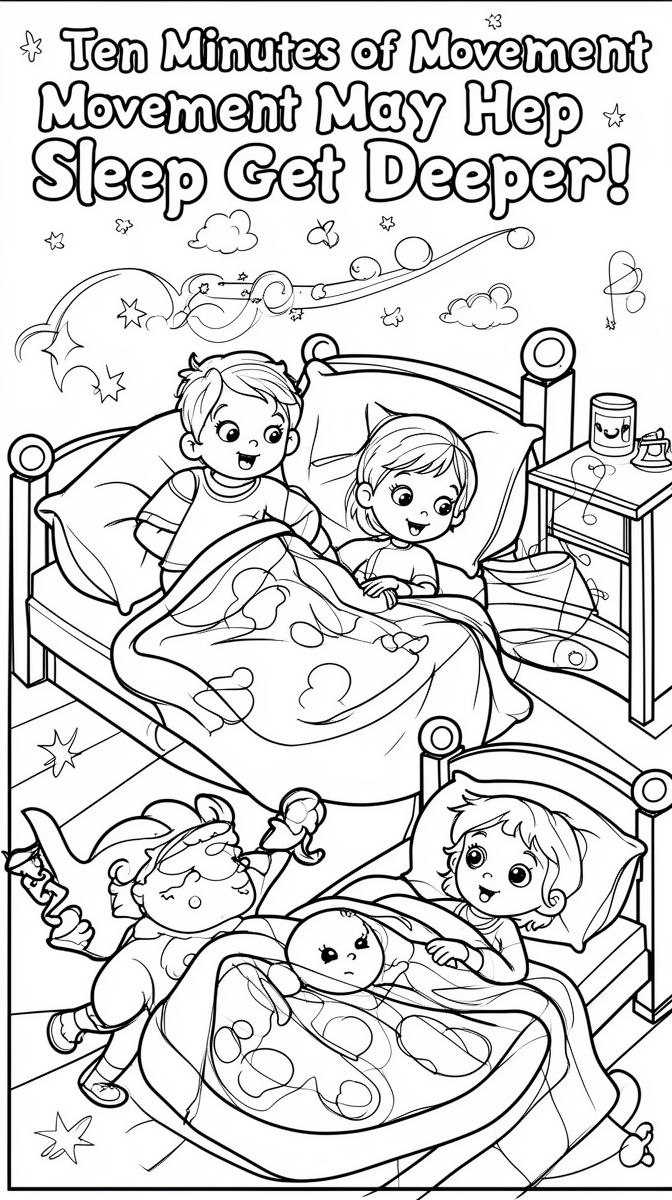 Ten Minutes of Movement May Help Sleep Get Deeper Coloring Page
