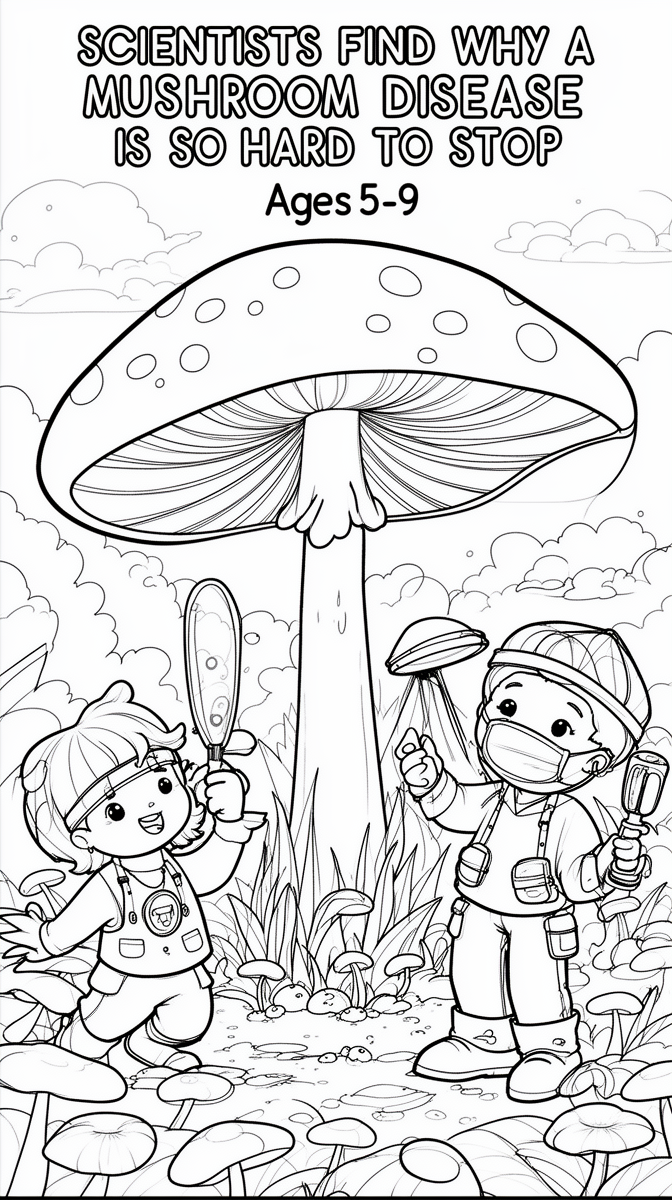Scientists Find Why a Mushroom Disease Is So Hard to Stop Coloring Page