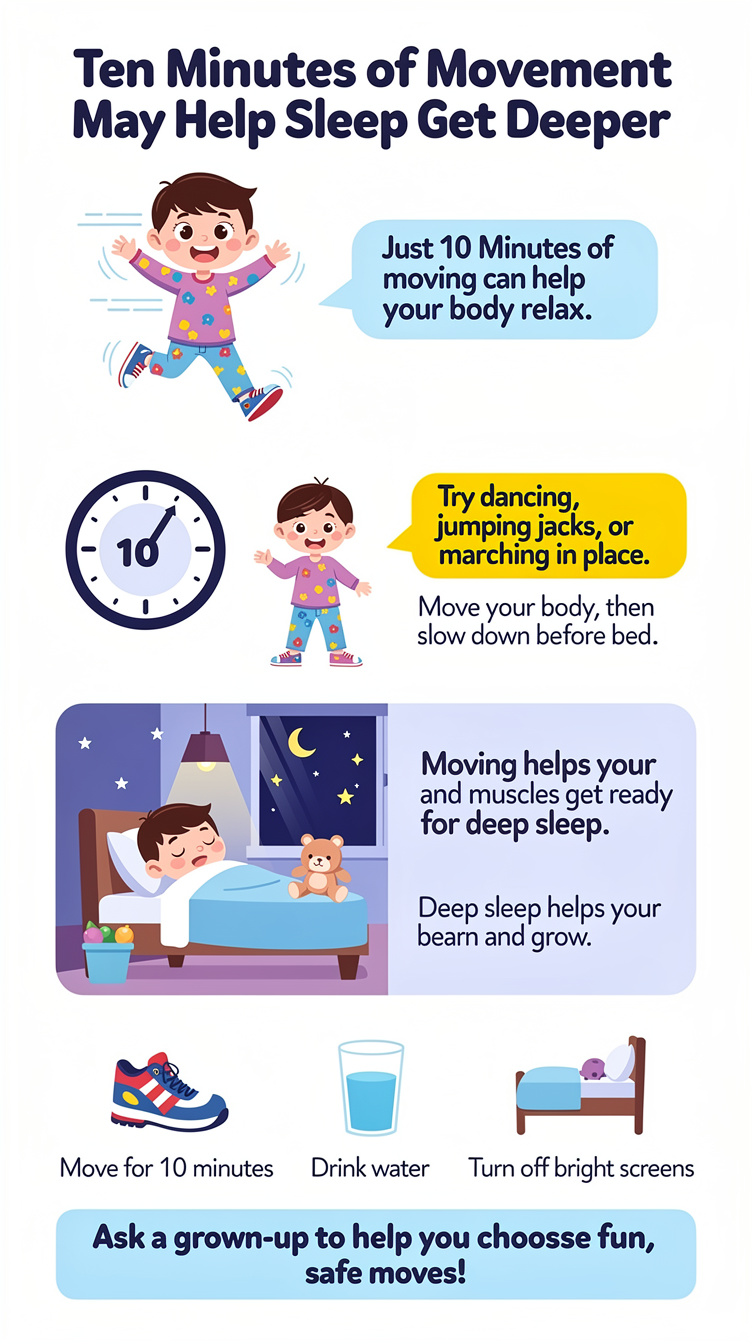 Ten Minutes of Movement May Help Sleep Get Deeper Infographic