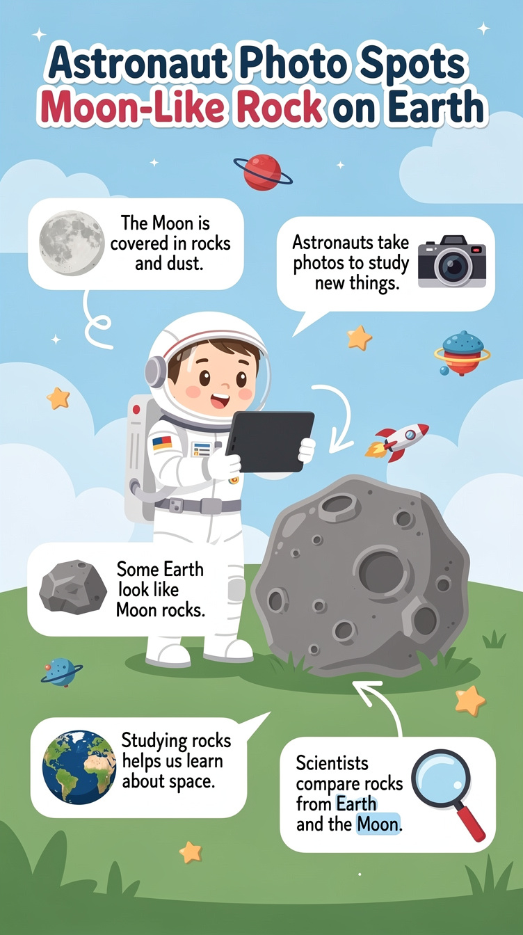 Astronaut Photo Spots Moon-Like Rock on Earth Infographic