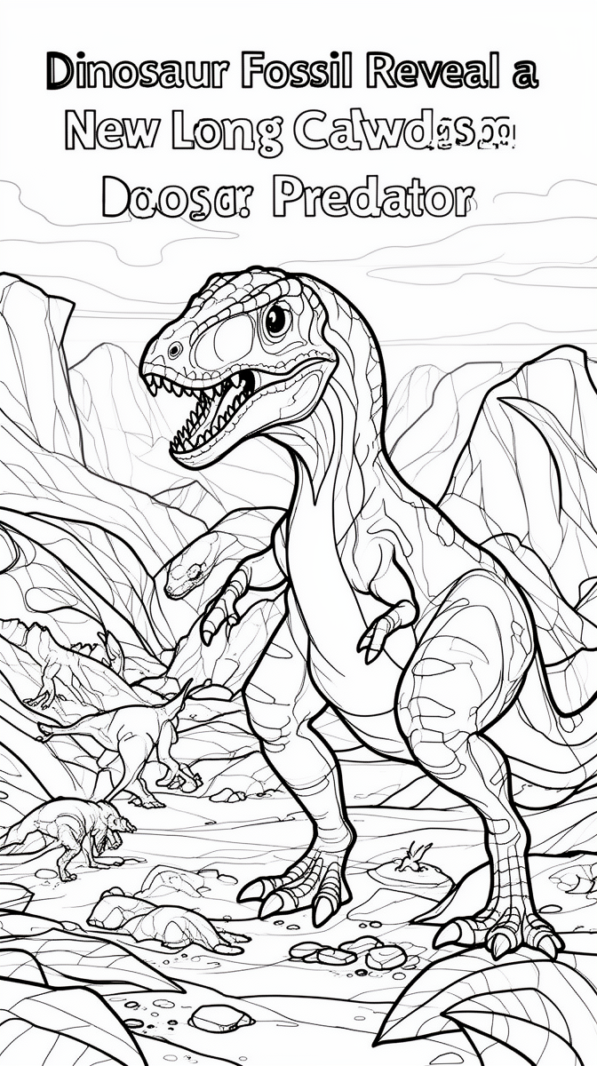 Dinosaur Fossil Reveals a New Long-Clawed Predator Coloring Page