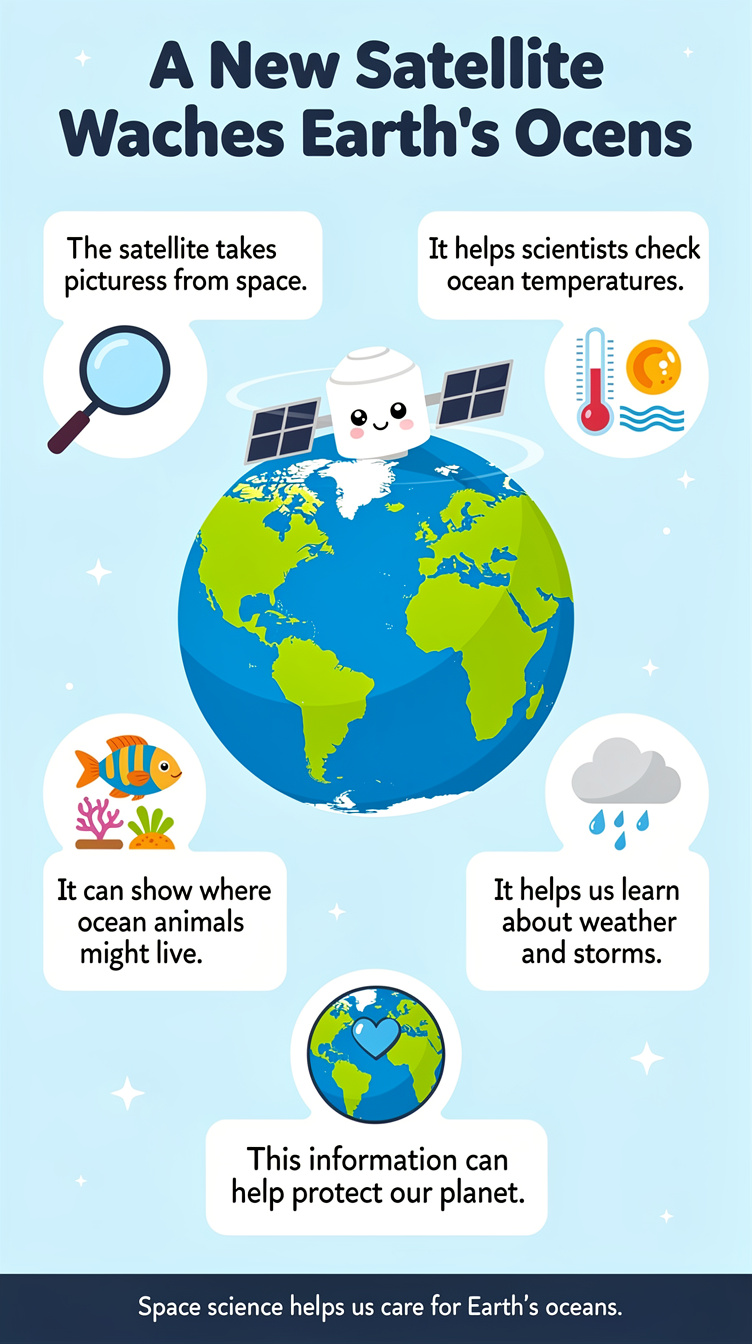 A New Satellite Starts Watching Earth’s Oceans Infographic